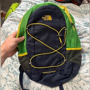 The North Face Green and Navy Backpack